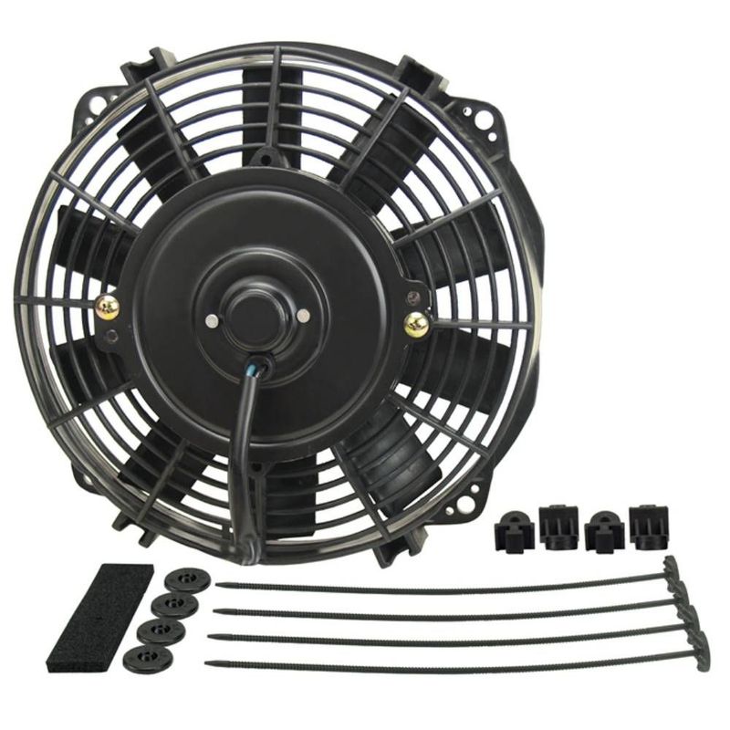 Derale 9 Derale 9" Straight Blade Reversible 475Cfm Electric Fan with Mount Kit 16909