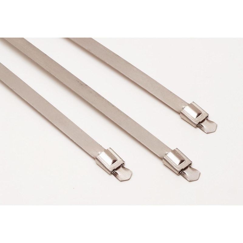 Exhaust Wrap Stainless Steel Locking Ties 355mm (14 Inch) Long Heavy Duty Qty 4