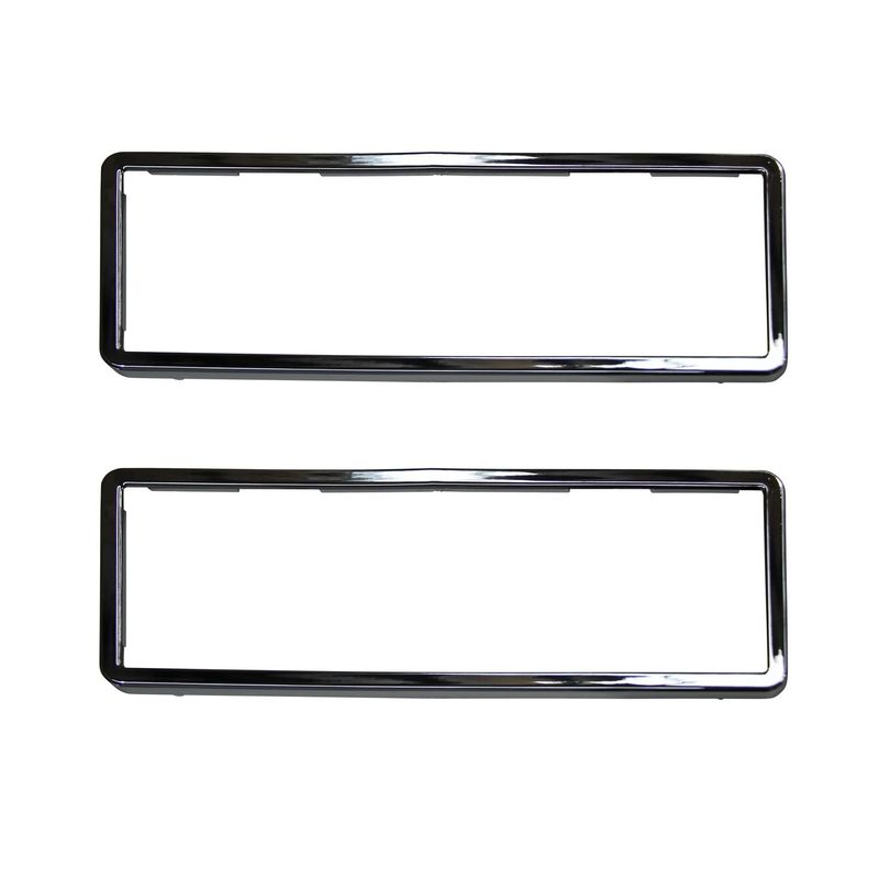 PAIR Chrome Polymer Number Plate Frames. Suits 6 Digit Number Plates
