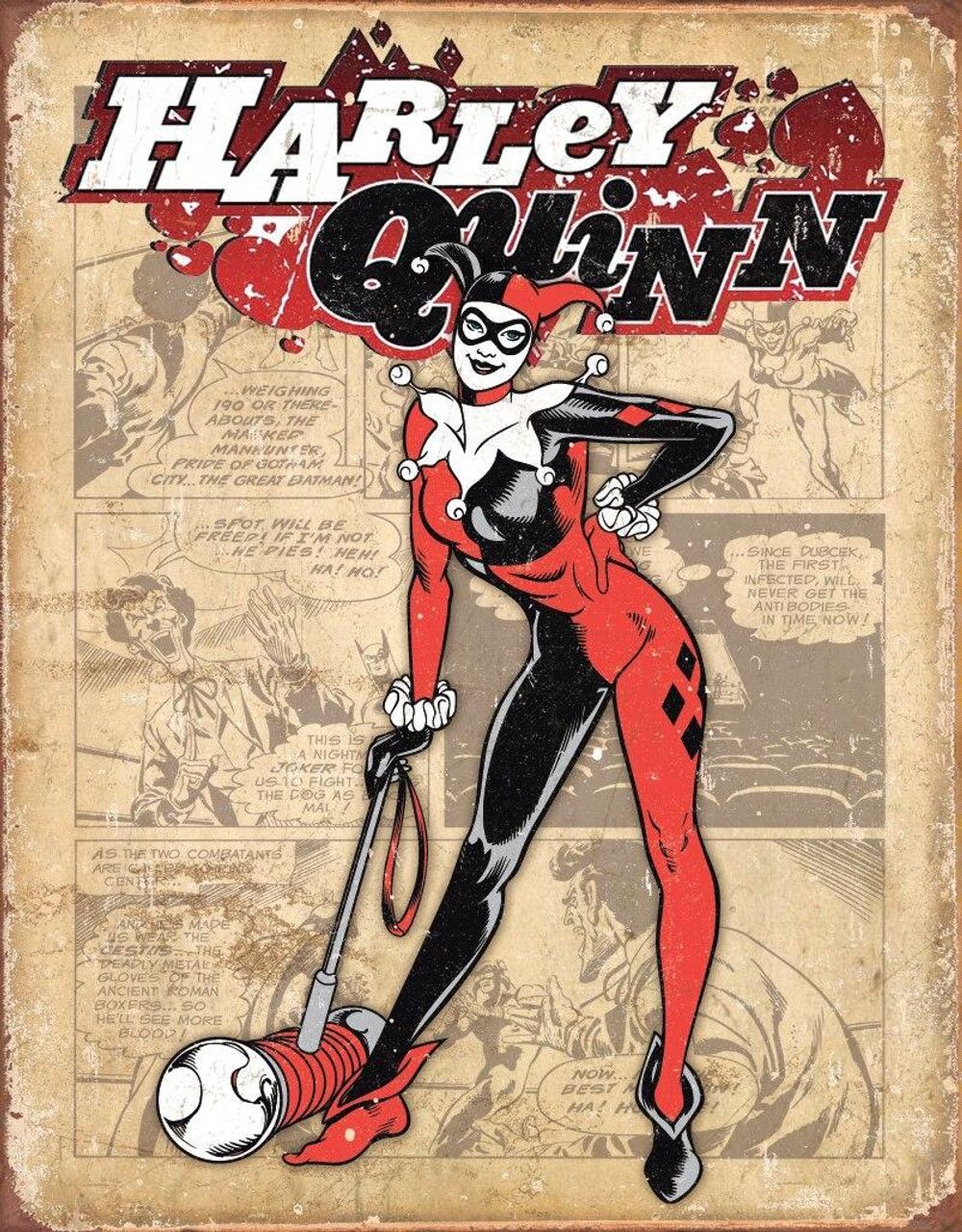 Harley Quinn Retro Metal Sign Reproduction 32cm x 41cm Harley Quinn Retro Metal Sign Reproduction 32cm x 41cm