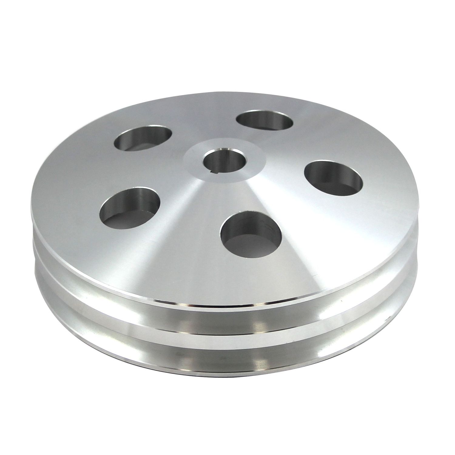 Pulley GM Power Steering Double Groove Alloy 5/8" Shaft 5-3/4" Diam