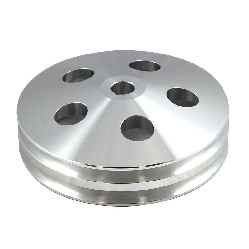 Pulley GM Power Steering Double Groove Alloy 5/8" Shaft 5-3/4" Diam