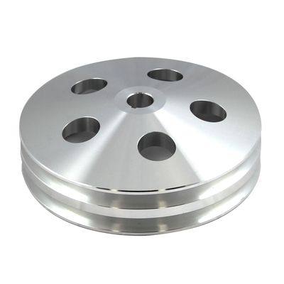 Pulley GM Power Steering Double Groove Alloy 5/8" Shaft 5-3/4" Diam