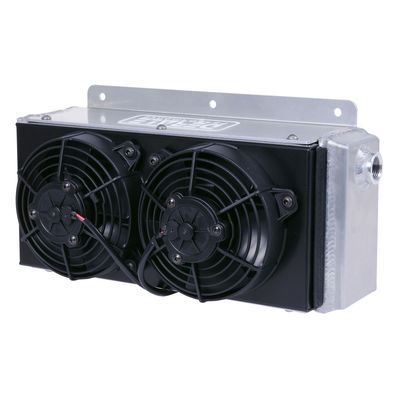 Fluid Cooler 11 Row Hi-Flow Racing Remote with Dual Fans, 7/8-14 UNF O-ring Fluid Cooler 11 Row Hi-Flow Racing Remote with Dual Fans, 7/8-14 UNF O-ring