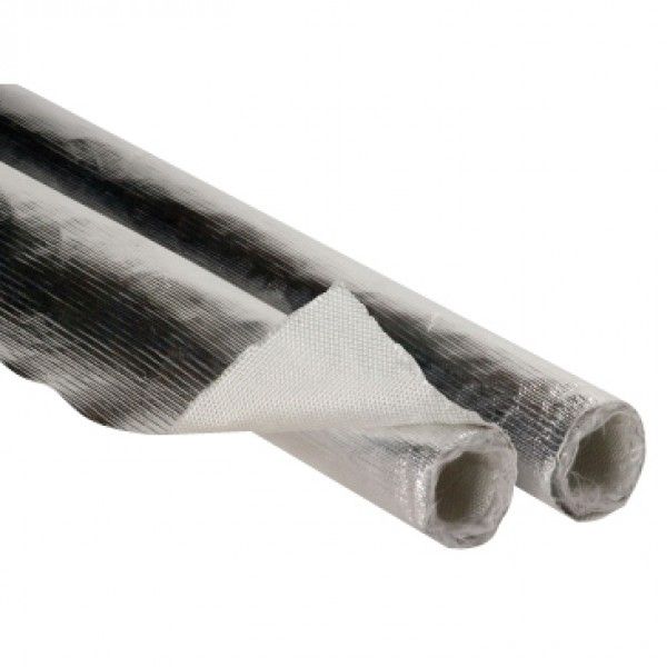 Heat Shield Mat 475mm x 1m Aluminised Fibreglass with adhesive Rated 590'C Heat Shield Mat 475mm x 1m Aluminised Fibreglass with adhesive Rated 590'C