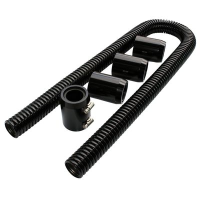 Radiator Flexible Hose Kit 48 Radiator Flexible Hose Kit 48" long Black Stainless-Alloy 1-5/8"-1-1/2"-1-1/4"ID