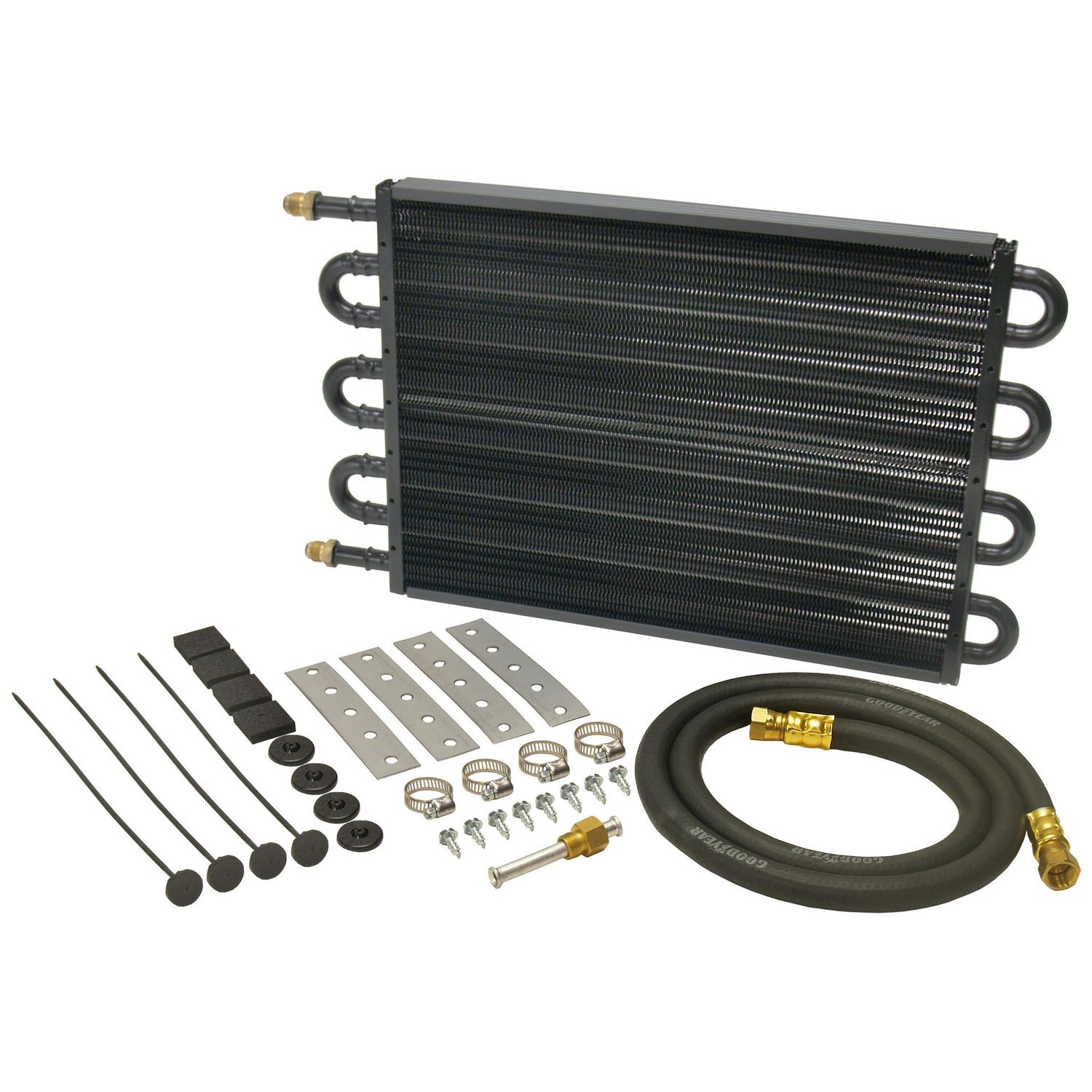 Derale Transmission Cooler Kit8 Pass 18 Derale Transmission Cooler Kit8 Pass 18" Copper/Aluminum -6AN 13304