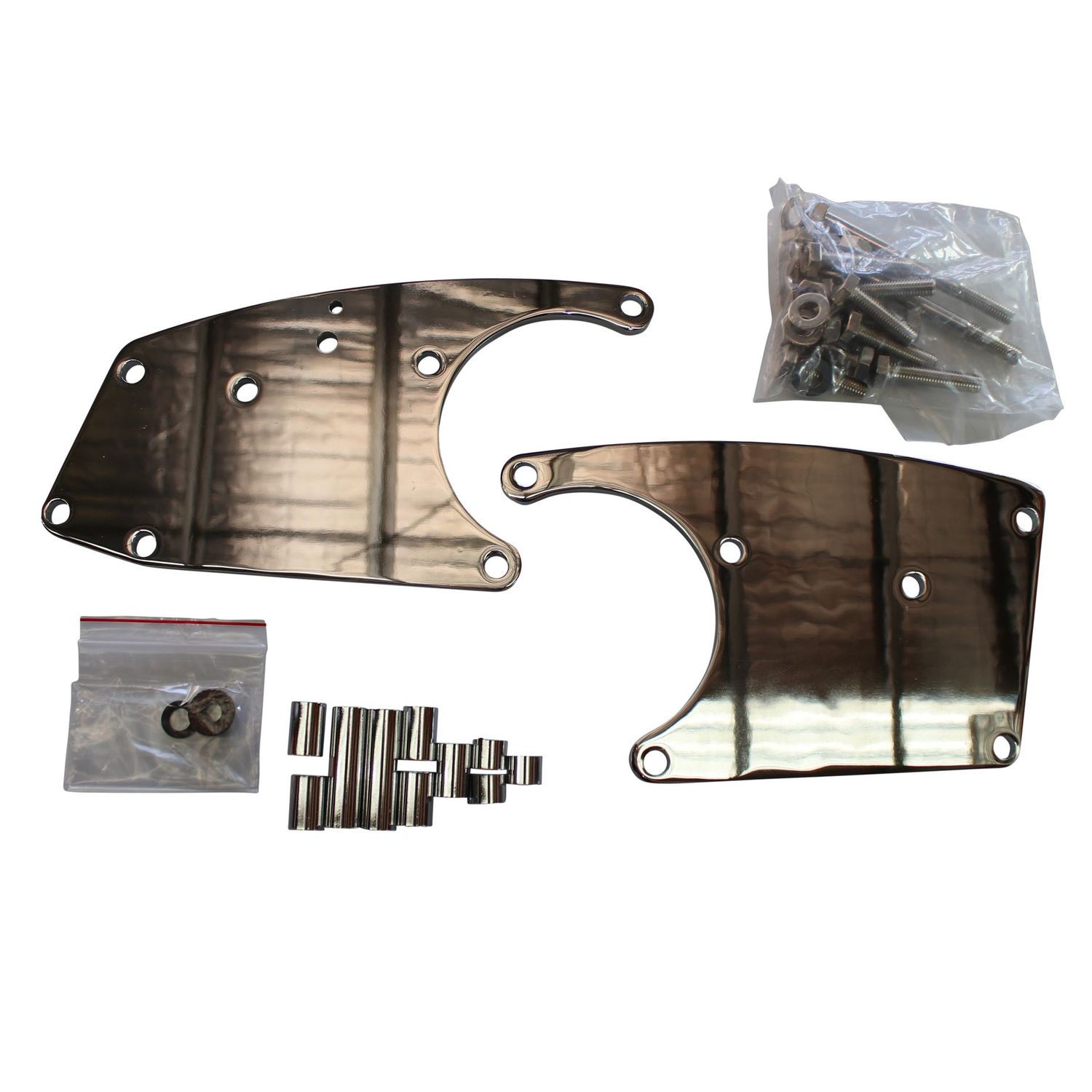LS Chevrolet Sanden 508 Air Con Compressor Relocation Bracket Kit Chrome LS Chevrolet Sanden 508 Air Con Compressor Relocation Bracket Kit Chrome