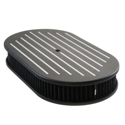 Oval Black Ball Milled Air Filter/Air Cleaner 15 Oval Black Ball Milled Air Filter/Air Cleaner 15" x 2" Holley Edelbrock Quadrajet Carter