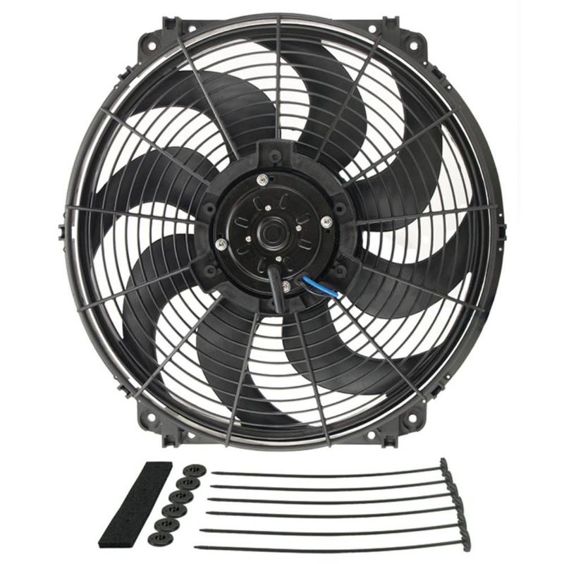 Derale 16" Tornado Electric Reversible Puller Fan with Mount Kit 2175Cfm 16626