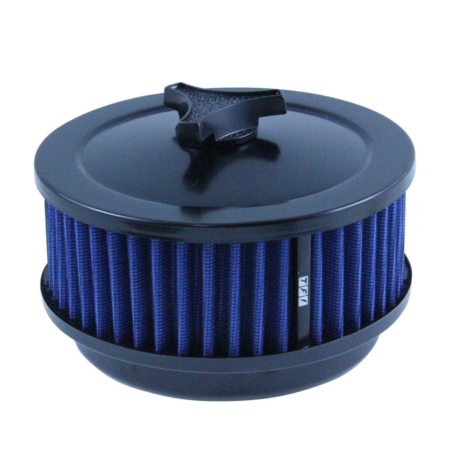 Black Air Filter/Air Cleaner 6-3/8 Black Air Filter/Air Cleaner 6-3/8" Wide x 2-1/2" Tall 5-1/8" Holley Edelbrock Blue Element