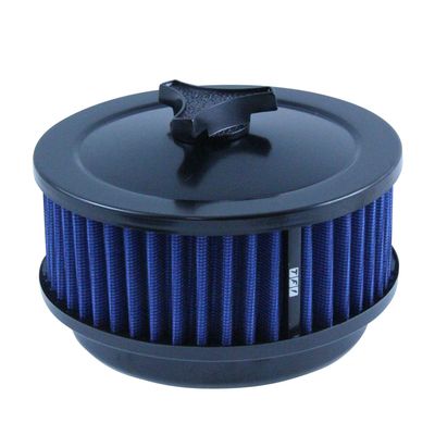 Black Air Filter/Air Cleaner 6-3/8 Black Air Filter/Air Cleaner 6-3/8" Wide x 2-1/2" Tall 5-1/8" Holley Edelbrock Blue Element