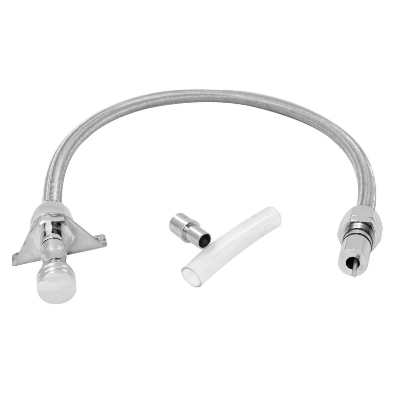 Transmission Dipstick Tube GM Turbo TH350 TH400 Firewall Mount Flexible Polished