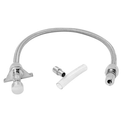 Transmission Dipstick Tube GM Turbo TH350 TH400 Firewall Mount Flexible Polished Transmission Dipstick Tube GM Turbo TH350 TH400 Firewall Mount Flexible Polished