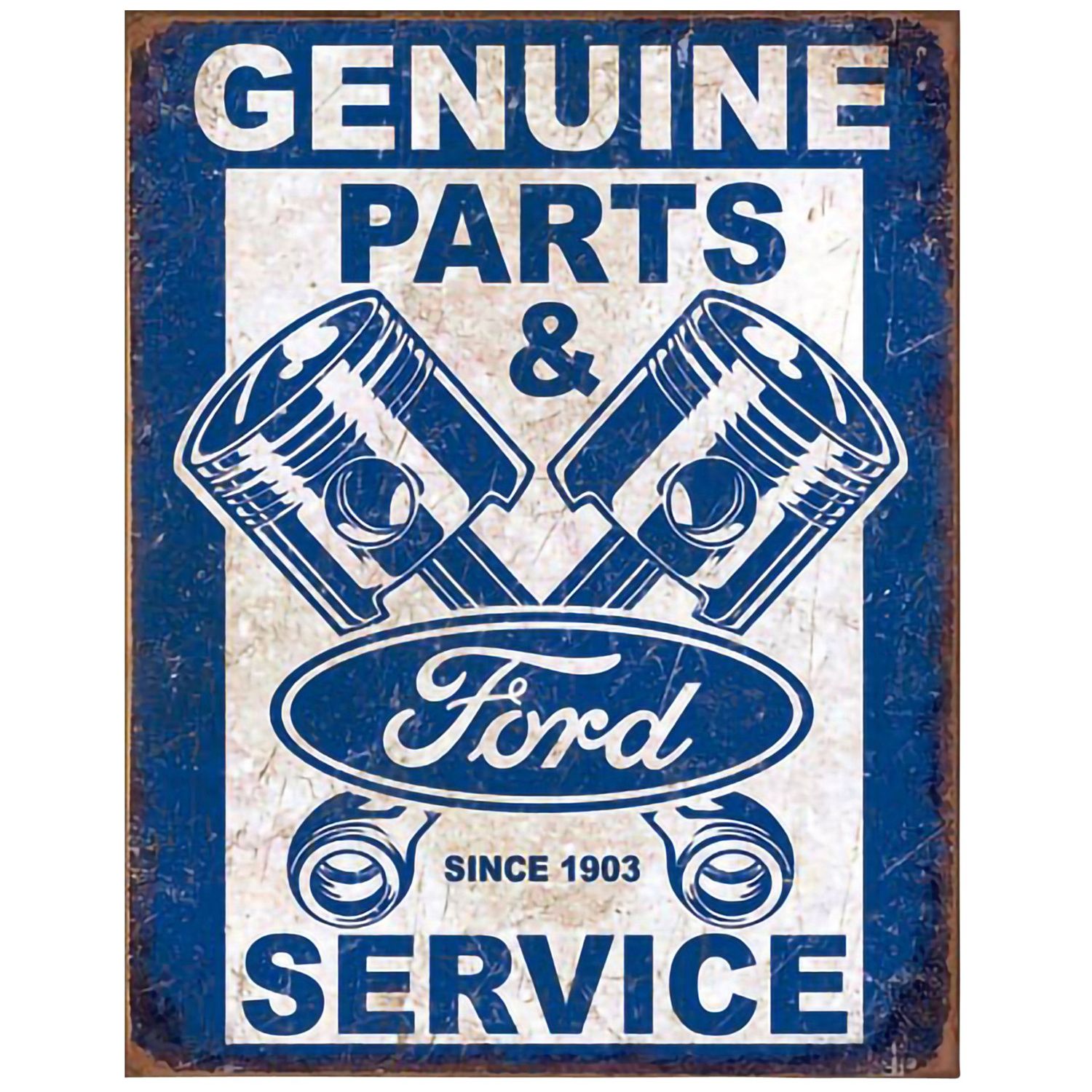 Ford Genuine Parts + Service Metal Sign Reproduction 32cm x 41cm Ford Genuine Parts + Service Metal Sign Reproduction 32cm x 41cm