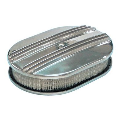 Oval Dual Centre Finned Alum Air Filter/Air Cleaner 12 Oval Dual Centre Finned Alum Air Filter/Air Cleaner 12" x 2" Holley Edelbrock Quadrajet
