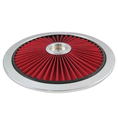 Extraflow Red Element Chrome Air Filter 14 Extraflow Red Element Chrome Air Filter 14" Top Cotton Pleated