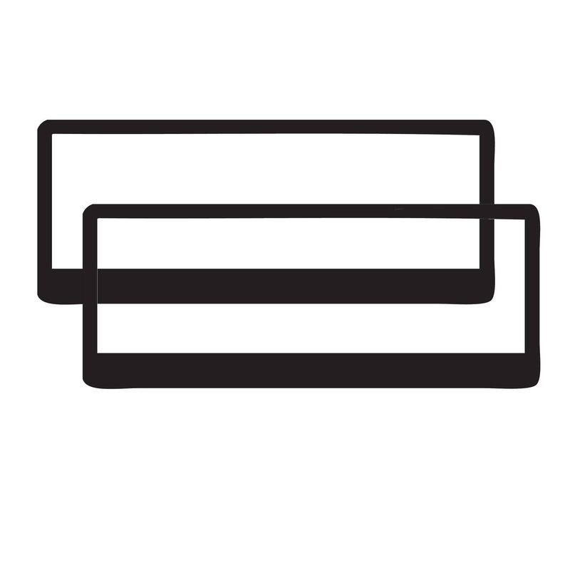 PAIR Black Polymer Number Plate Frames. Suits 6 Digit Number Plates