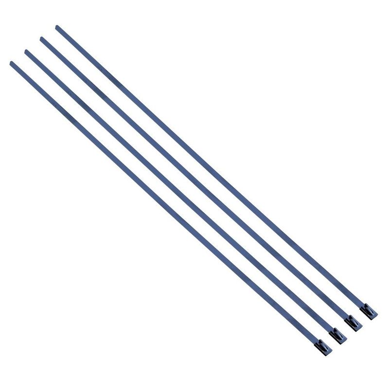 Exhaust Wrap Stainless Steel Locking Ties 200mm (8 Inch) Long Heavy Duty Qty 4