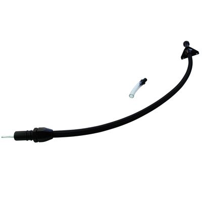 Transmission Dipstick Tube GM Turbo 700R4 Firewall Mount Flexible Black Braided Transmission Dipstick Tube GM Turbo 700R4 Firewall Mount Flexible Black Braided