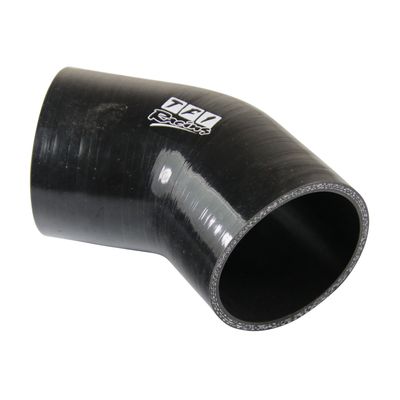 Silicone Hose Black 45 Deg Elbow 70mm (2.75 Silicone Hose Black 45 Deg Elbow 70mm (2.75") ID, 50mm Leg Length