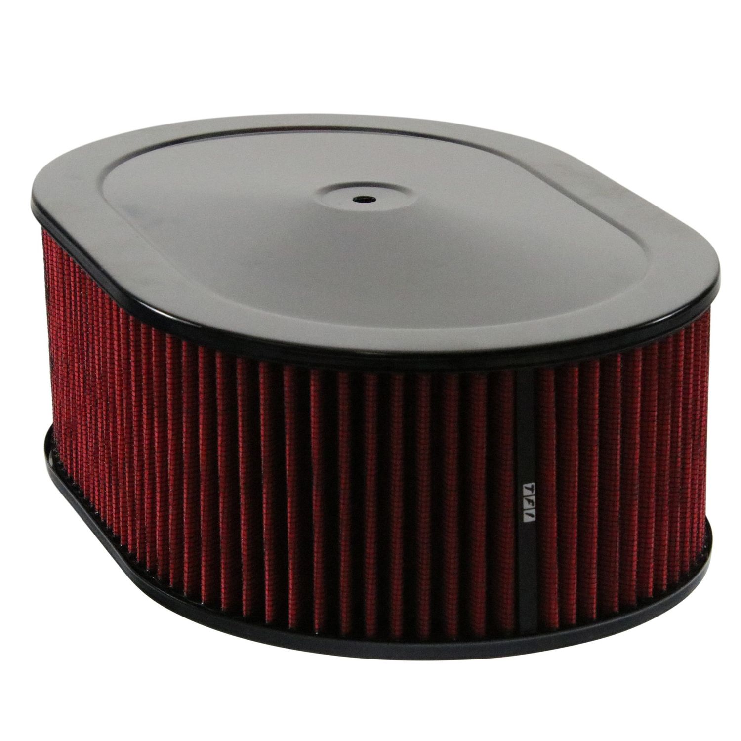Oval Black Steel Air Filter/Air Cleaner 12" x 4" Holley Edelbrock Quadrajet Red Filter