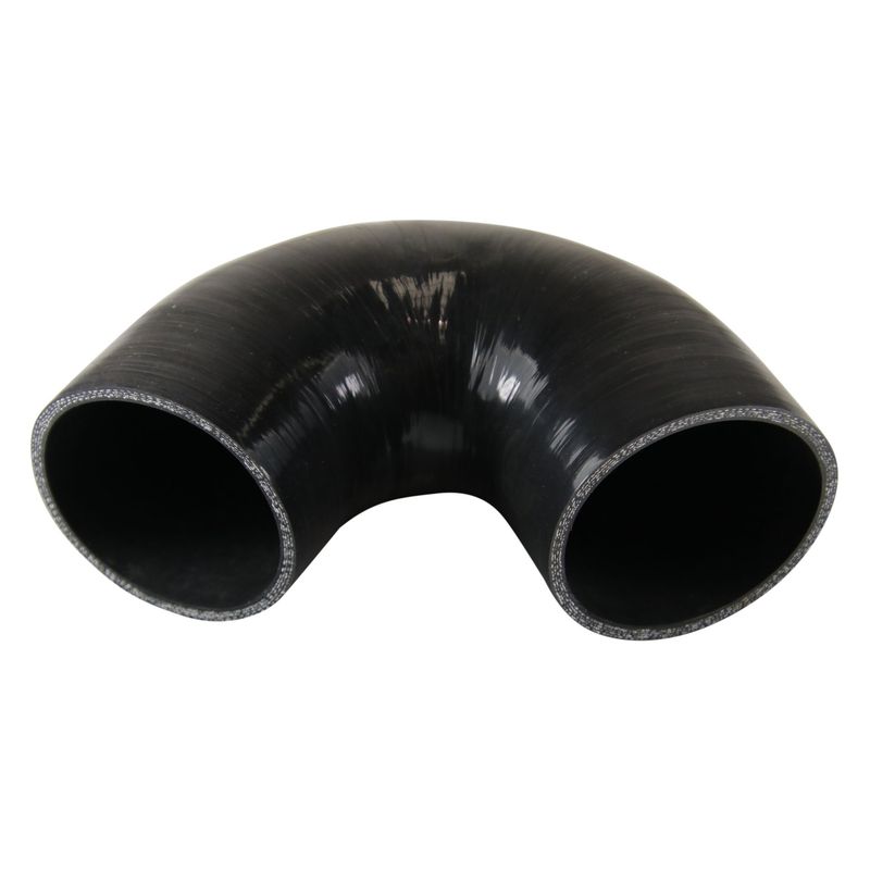 Silicone Hose Black 135 Deg Elbow 83mm (3.25") ID, 50mm Leg Length