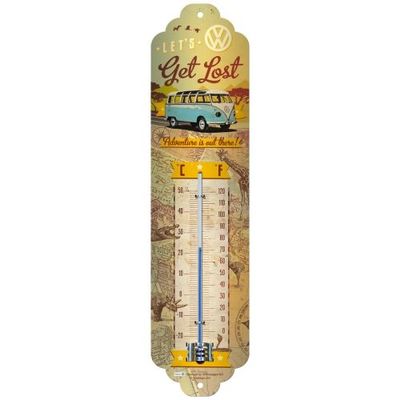 Thermometer VW Bulli/Kombi C?+F? Get Lost  6.5cm x 28cm In Hang Sell