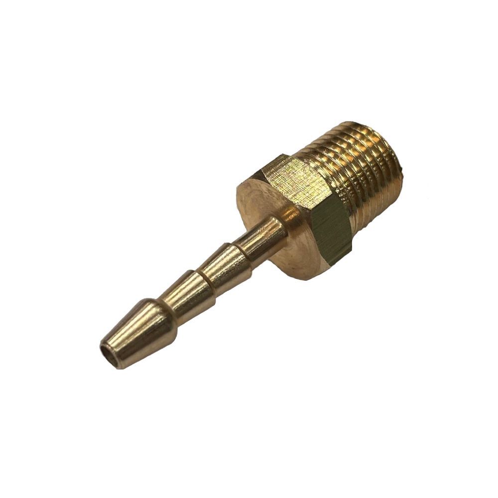 Brass Male Tail Fitting 1/8 Brass Male Tail Fitting 1/8" (3.2mm) Hose Tube End to 1/8" (9.7mm) BSP Thread