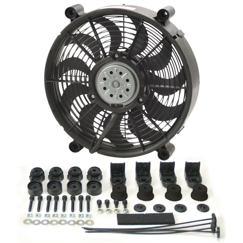 Derale 12 Derale 12" High Output Single Radiator Pusher/Puller 2 Speed Fan 1450Cfm 16212