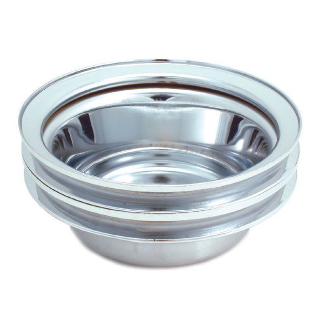 Pulley Crankshaft Double Groove Lwp Chrome Steel Small Block Chevrolet 265-400