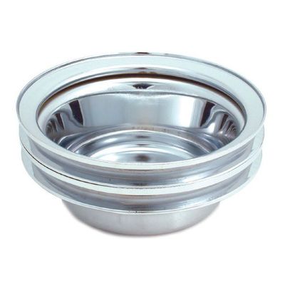 Pulley Crankshaft Double Groove Lwp Chrome Steel Small Block Chevrolet 265-400