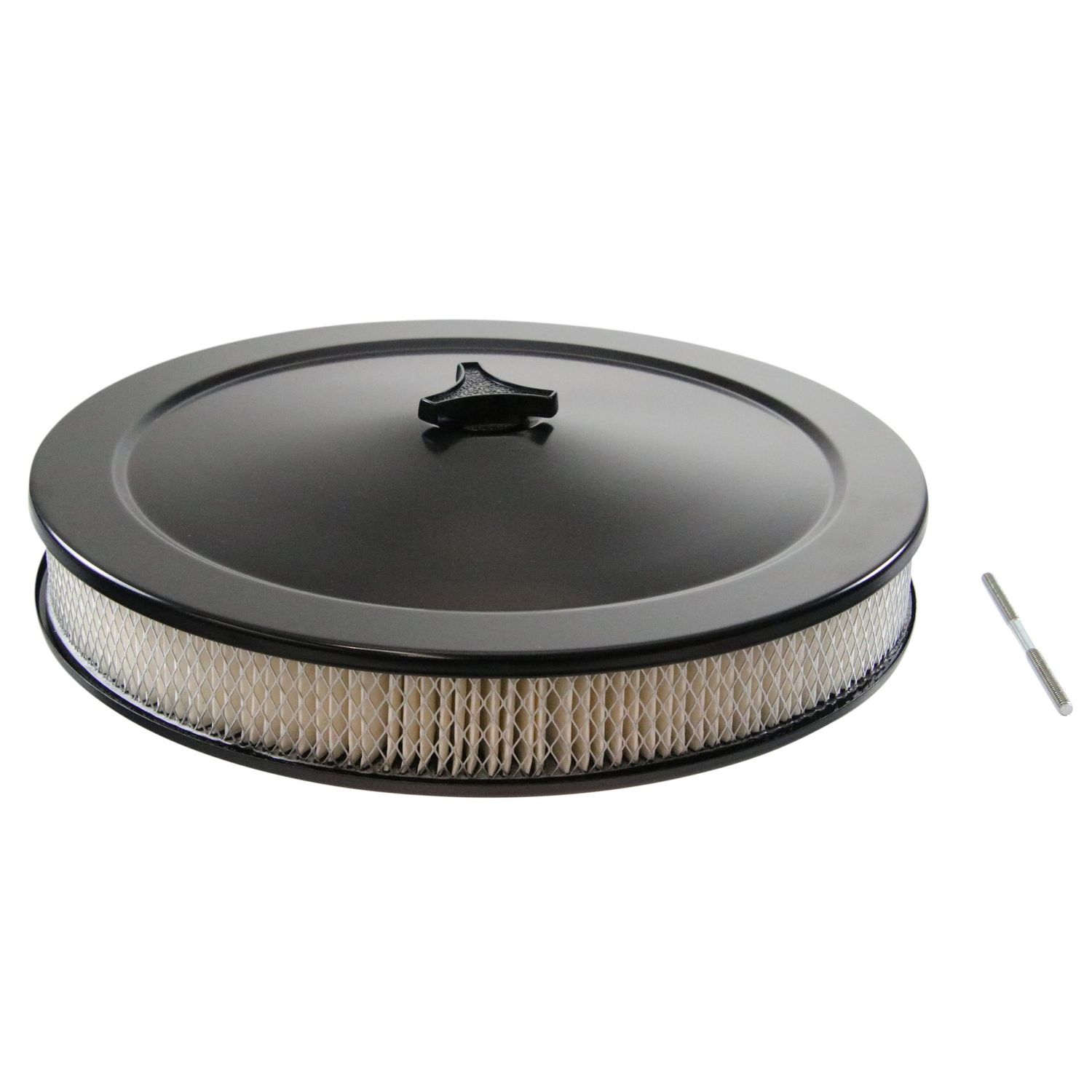 Black Air Filter/Air Cleaner 14" x 2" Holley Rochester Recessed Base Paper Element