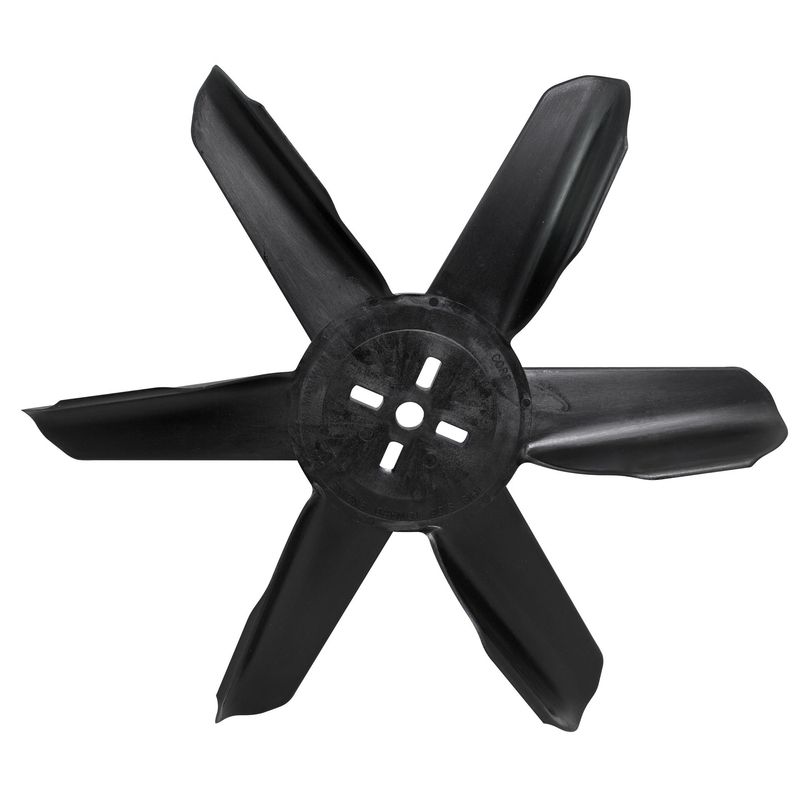 17 17" Standard Black Plastic Fan - 6 Blade