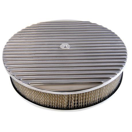 Full Finned Aluminium Air Cleaner 14 Full Finned Aluminium Air Cleaner 14" x 3" Holley Edelbrock Paper Filter