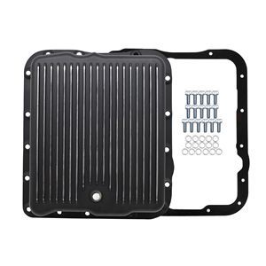 Transmission Pan GM Turbo 700R4/4L60/4L60E Black Alloy 2-7/8" Extra Deep Fins