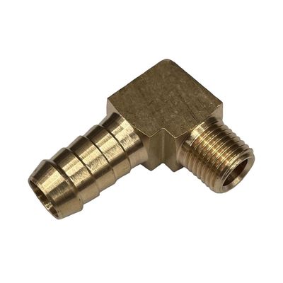 Brass Male Elbow Tail Fitting 1/2" (12.7mm) Hose Tube End to X 1/2" (21mm) BSP