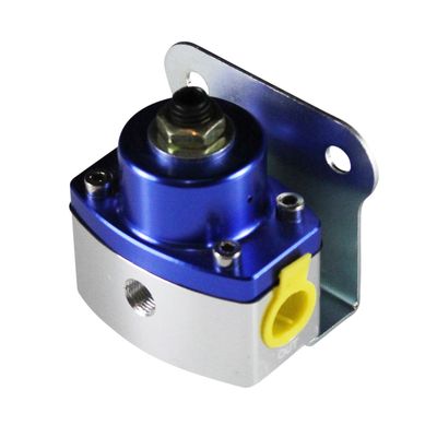 Fuel Pressure Regulator Blue Anodised Aluminium 5-12 Psi 3/8" Npt Ports