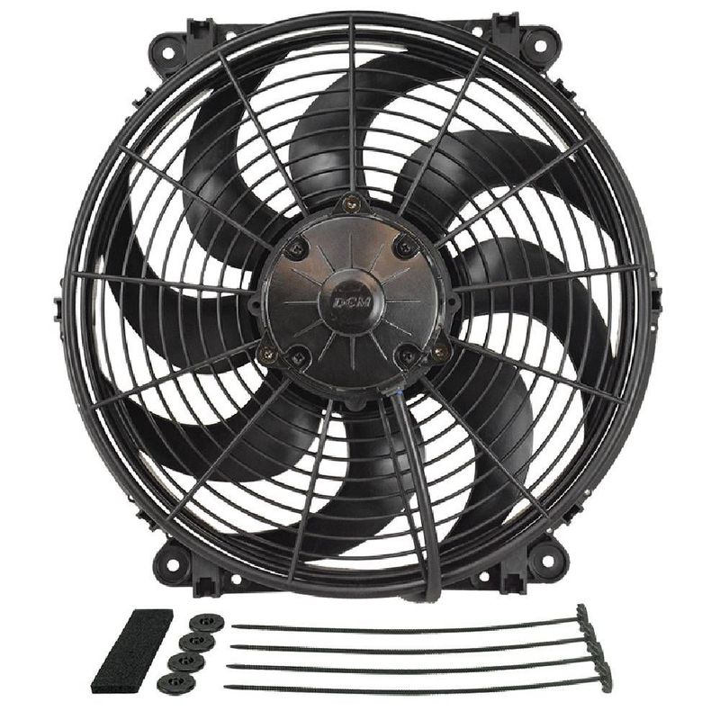 Derale 14 Derale 14" Tornado Electric Reversible Puller Fan with Mount Kit 1350Cfm 16624