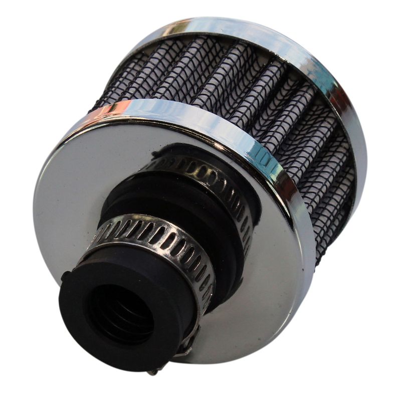 Breather Clamp On 1/2"(12mm) Id Chrome Top White Element