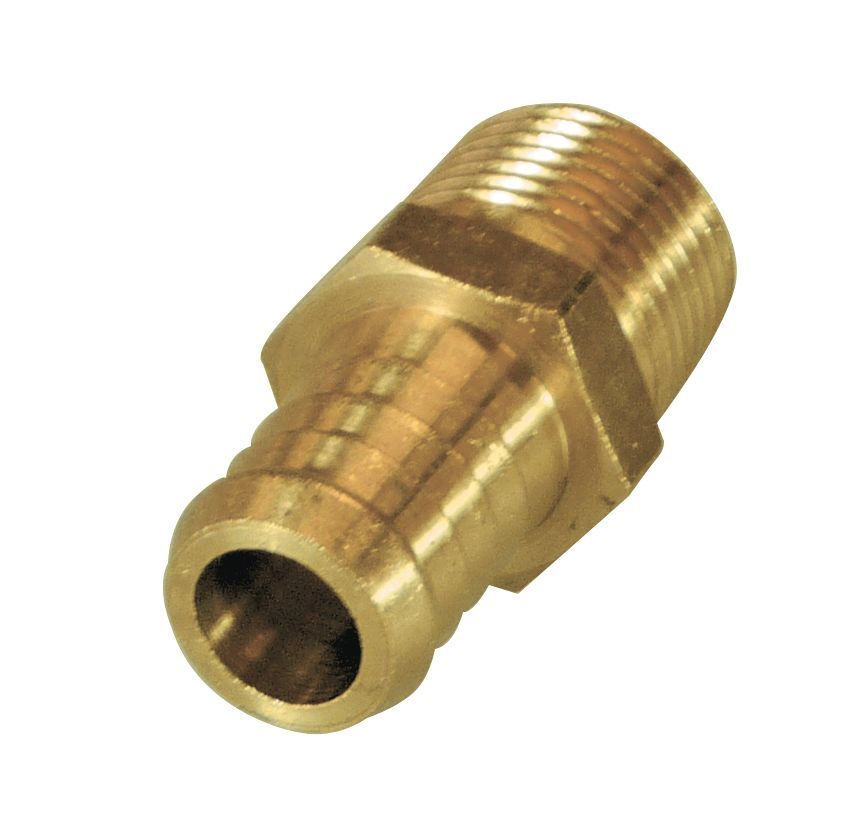 Brass Male Tail Fitting 5/8 Brass Male Tail Fitting 5/8" (15.9mm) Hose Tube End to 3/4" (26.4mm) BSP Thread