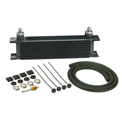 Derale Transmission 10 Row Stacked Plate Cooler Kit -6AN Male Fittings 13401 Derale Transmission 10 Row Stacked Plate Cooler Kit -6AN Male Fittings 13401