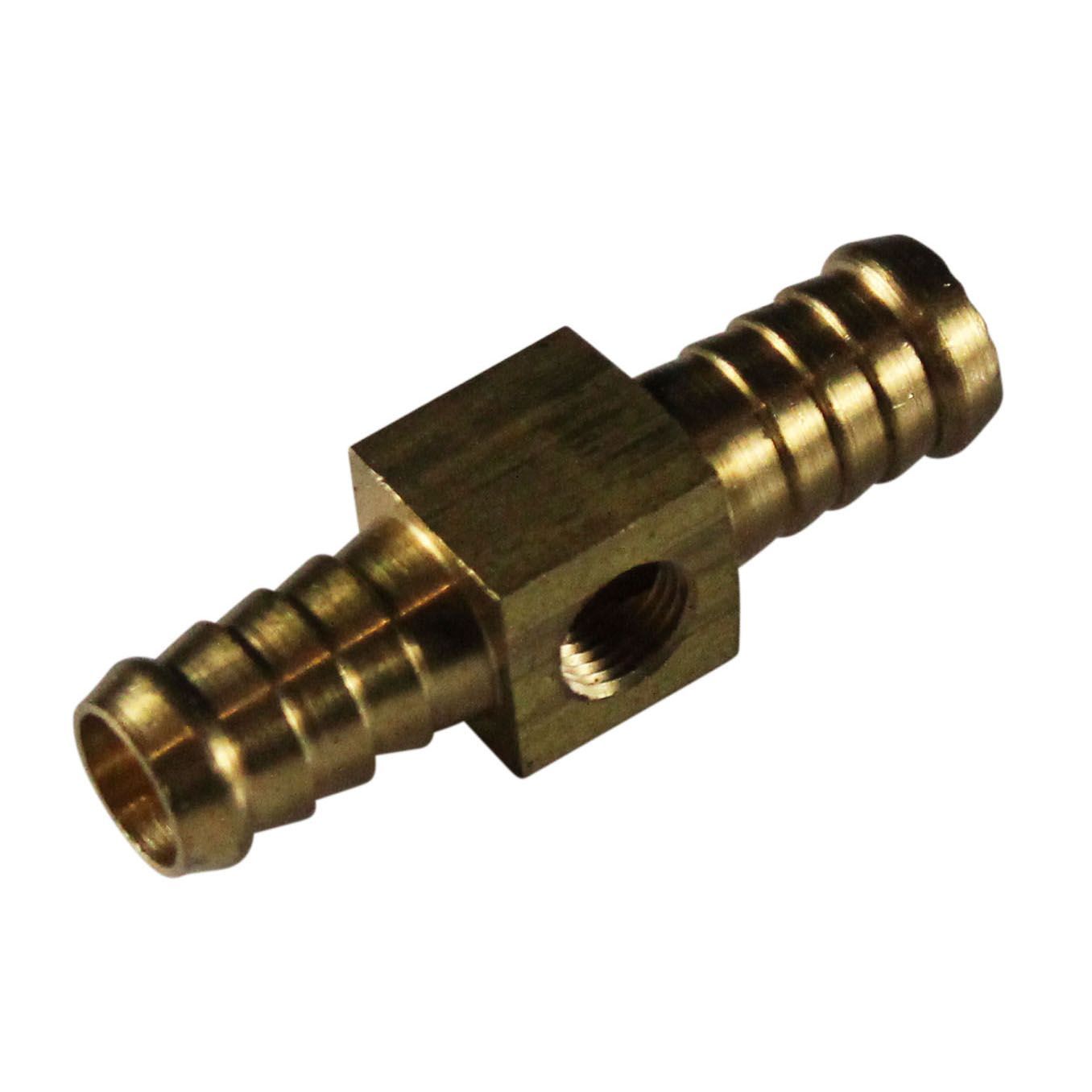 Brass Branch Hose Tee 1/2" (12.7mm) Hose Tube to 1/8" (8.4mm) Female NPT Thread