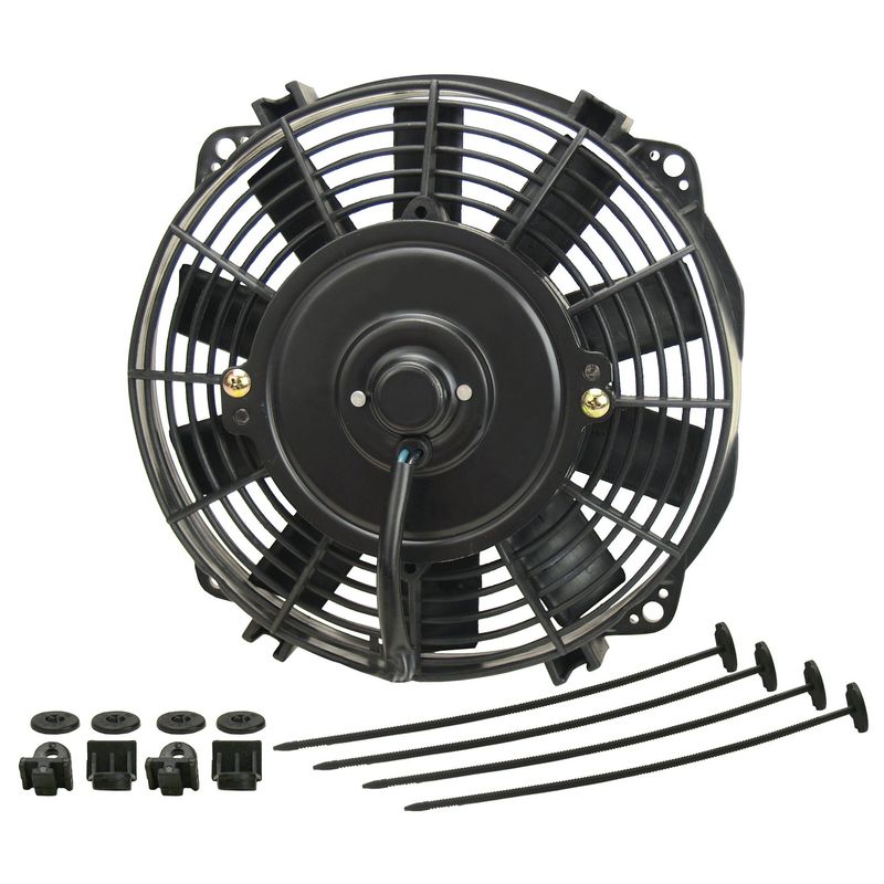 Derale 8 Derale 8" Straight Blade Reversible 350Cfm Electric Fan with Mount Kit 16908