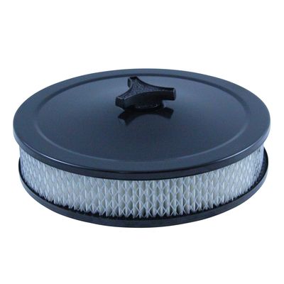 Black Air Cleaner/Air Filter 9 Black Air Cleaner/Air Filter 9" Wide x 2" Tall Holley Edelbrock Quadrajet Carburettor