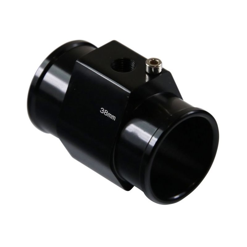 Radiator Hose Water Temperature Sensor Adaptor - 38mm Black Finish