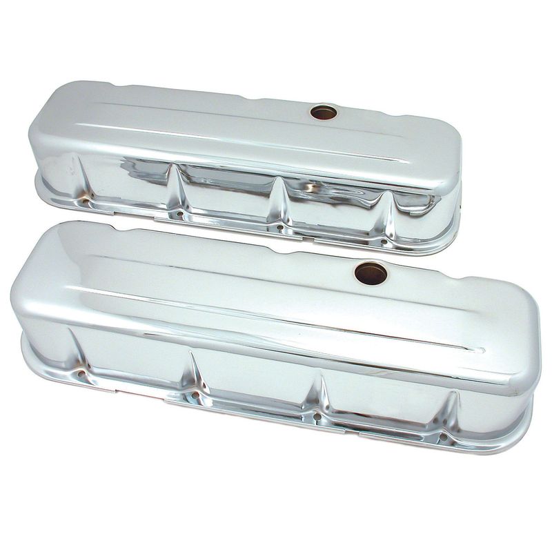 Valve Rocker Covers Chrome Chevrolet BB 396-502 Tall Baffled-pr