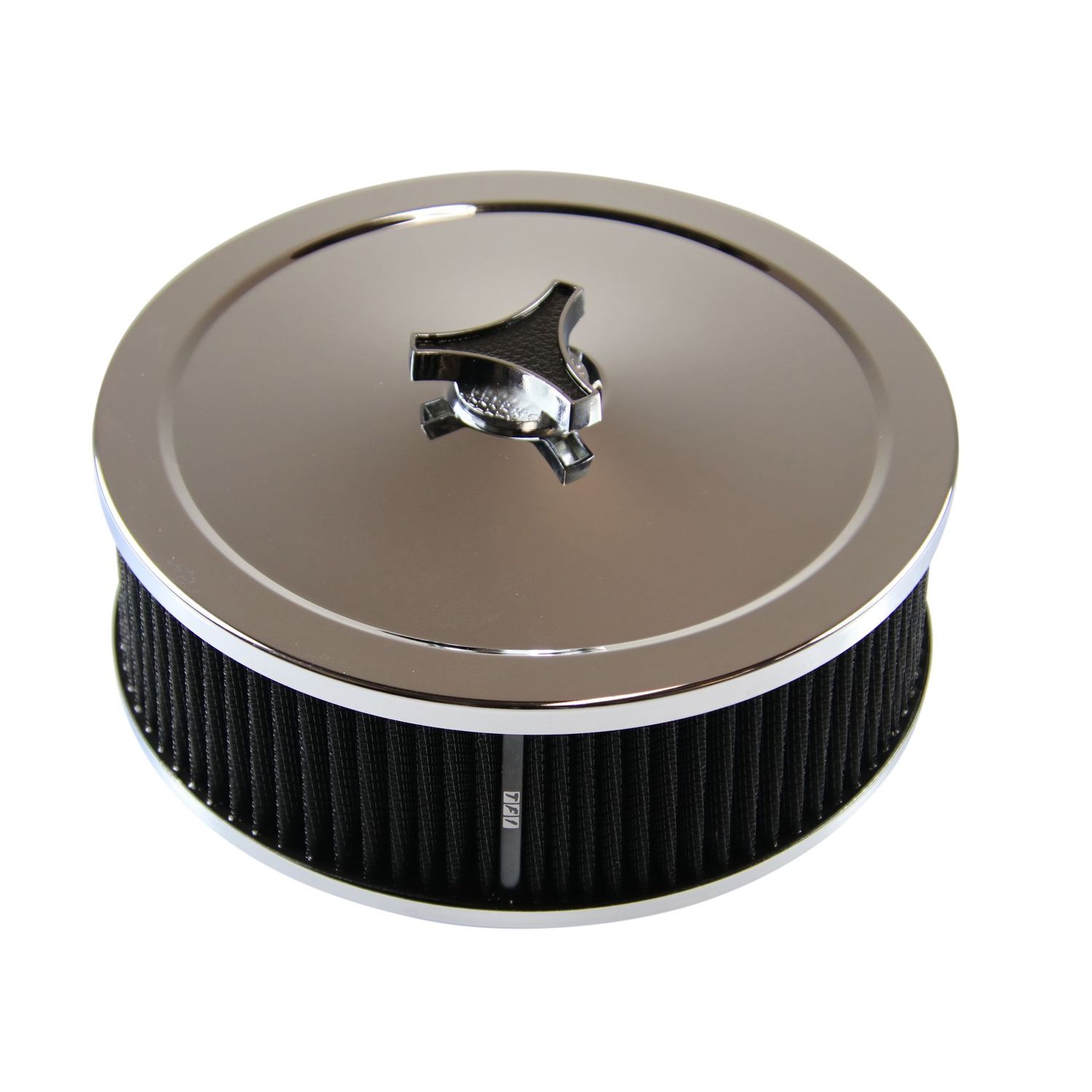 Chrome Air Cleaner 9" Wide x 3" Tall Suit 2-5/16" Stromberg Carb Black Element