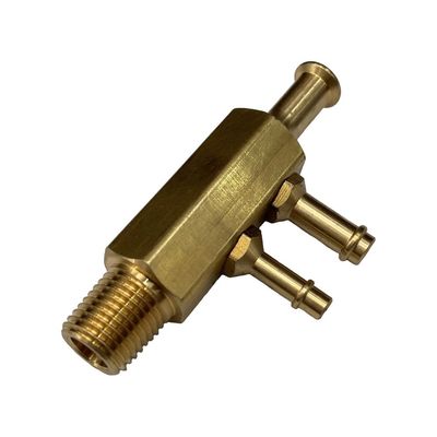 Brass Ford 250 Engine Intake Vacuum Hose Tree - 2 Port