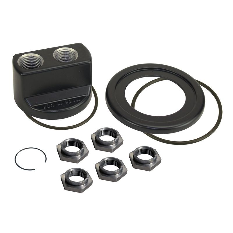 Premium Engine Spin On Adapter with -10AN O-ring Ports, Universal 5 Threads
